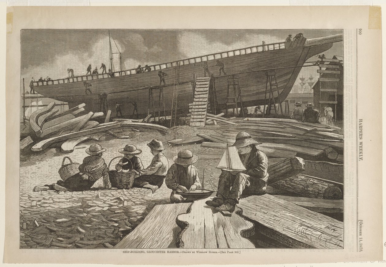 Schiffbau, Gloucester Hafen von Winslow Homer