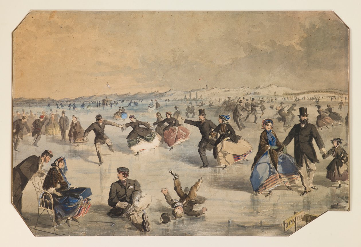 Schlittschuhlaufen im Central Park von Winslow Homer