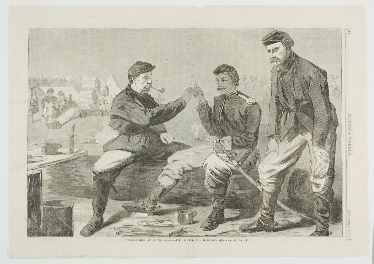 Erntedankfest im Heer - Nach dem Essen: Das Wunschbein von Winslow Homer