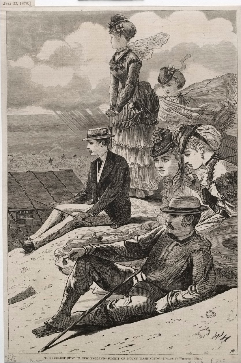 Der kühlste Ort in Neuengland - Gipfel des Mount Washington, 1870 von Winslow Homer