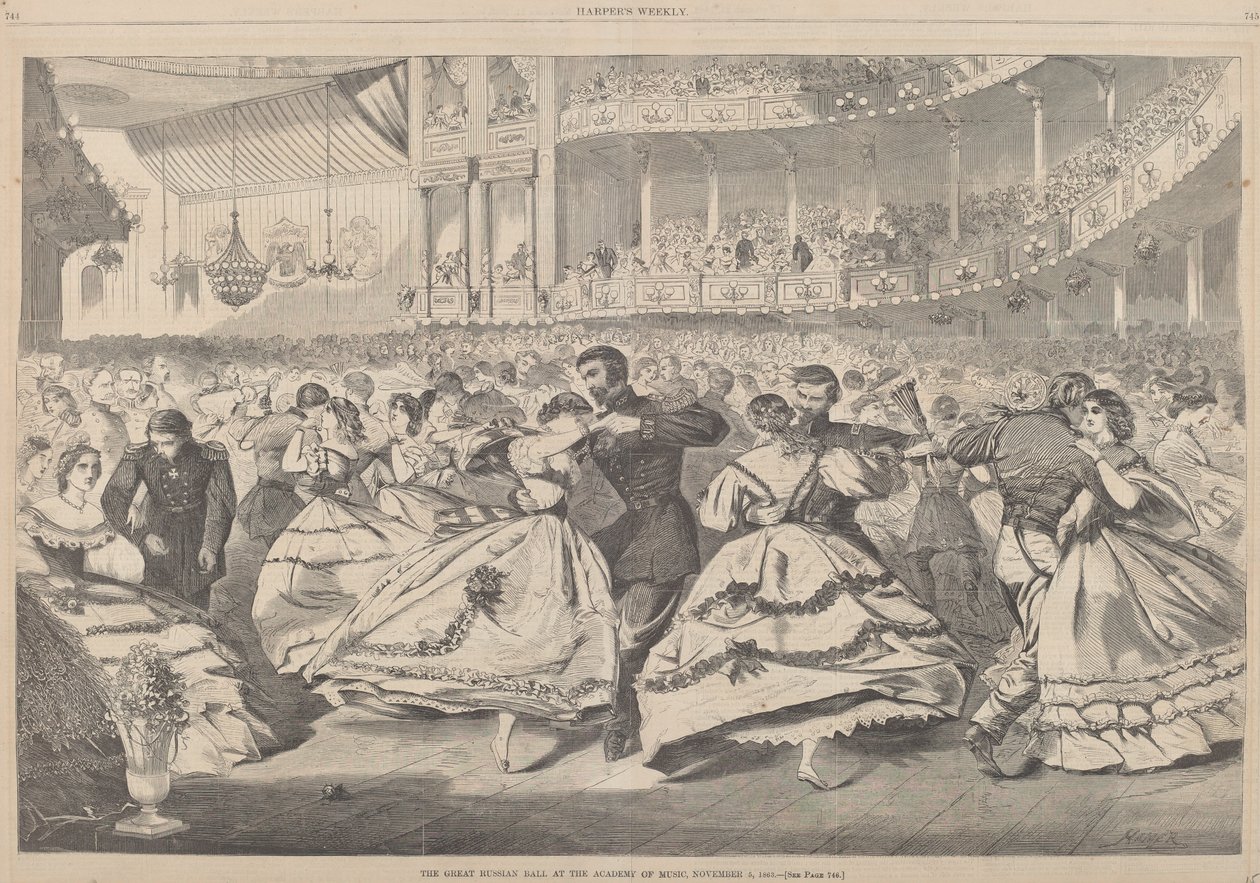 Der große russische Ball in der Musikakademie, 5. November 1863 von Winslow Homer