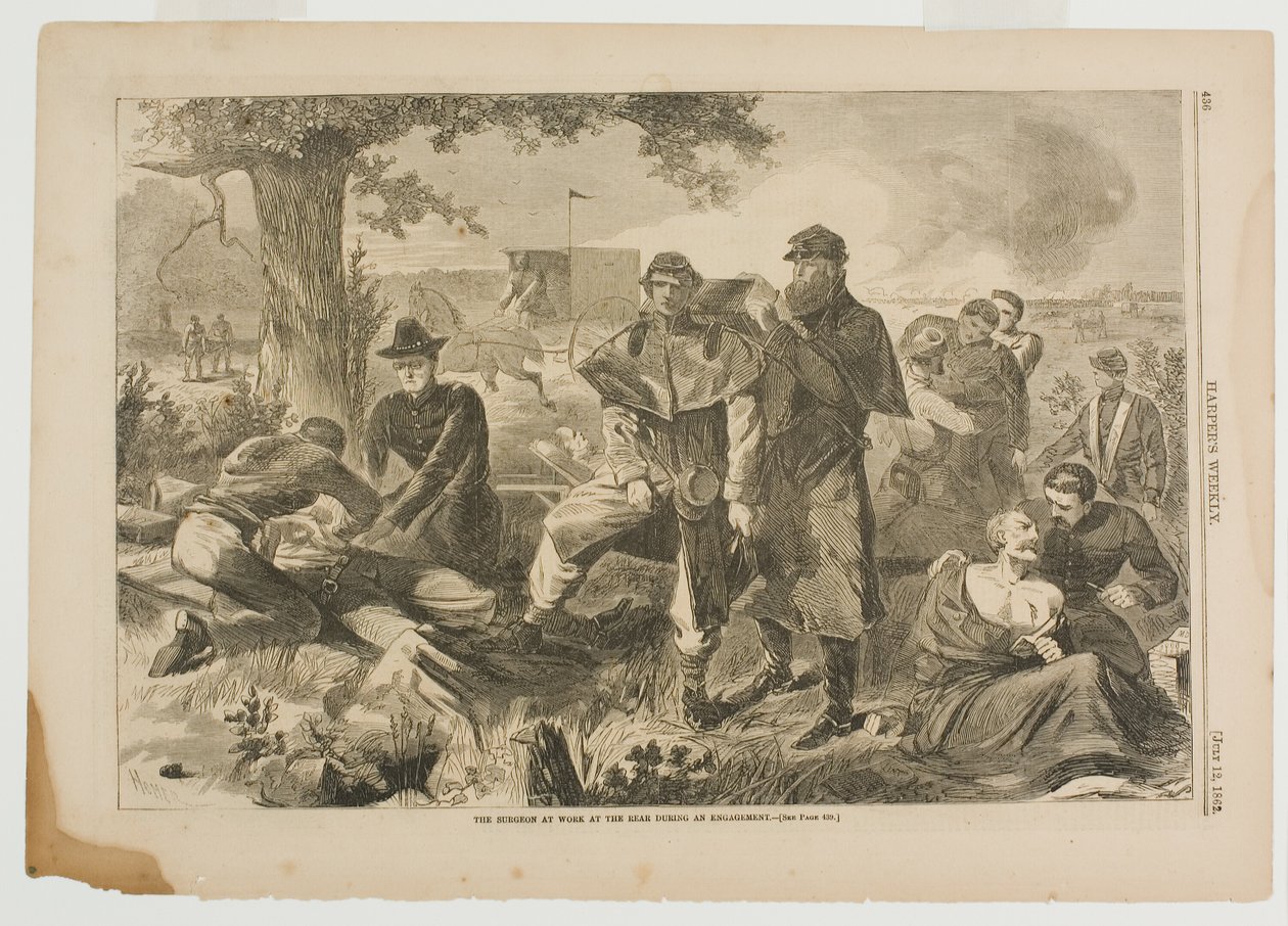 Der Chirurg bei der Arbeit im Hinterland während eines Gefechts von Winslow Homer