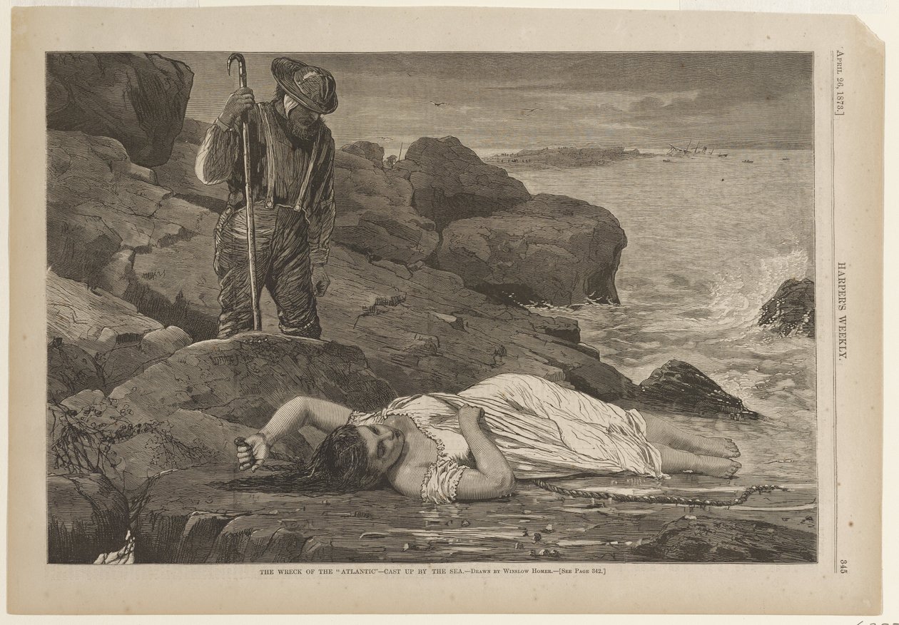 Das Wrack der Atlantic - Angespült vom Meer von Winslow Homer