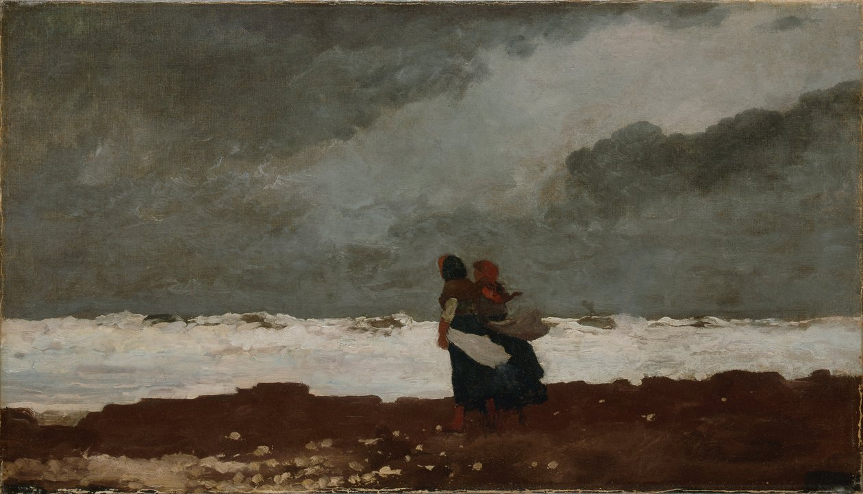 Zwei Figuren am Meer von Winslow Homer