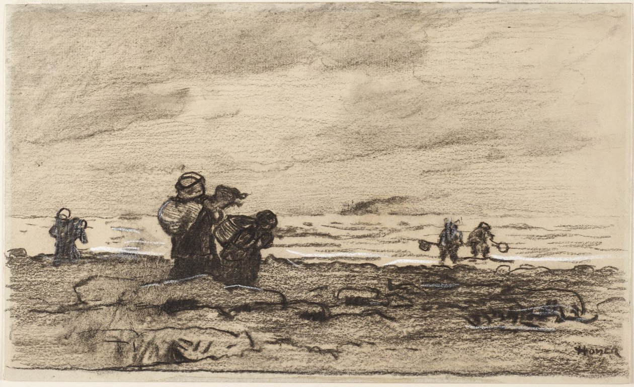 Frauen an einer felsigen Küste von Winslow Homer