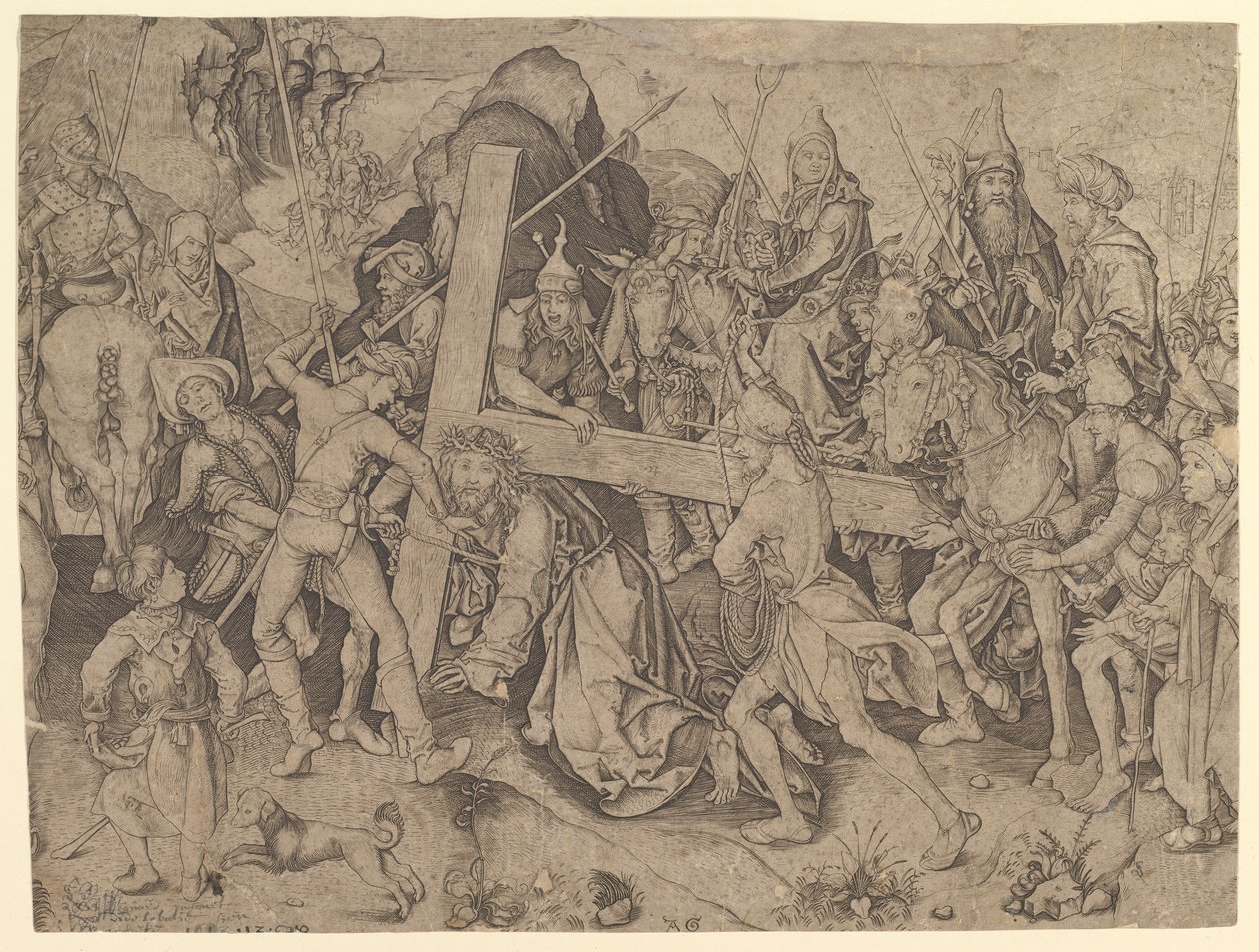 Christus trägt das Kreuz, Kopie, 15. Jahrhundert von Wolf Huber
