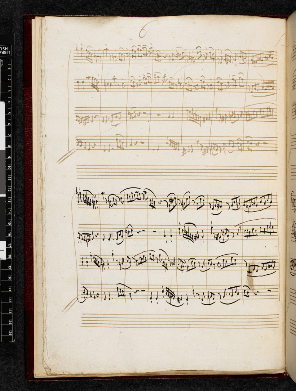 Adagio und Fuge in c-Moll, K. 546, Add. 28996, f.5v von Wolfgang Amadeus Mozart