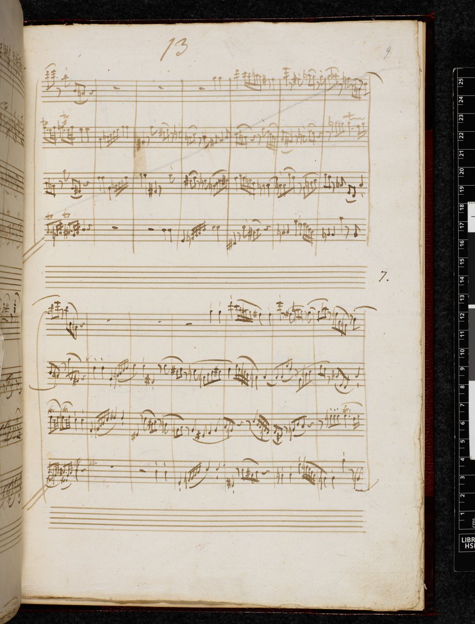 Adagio und Fuge in c-Moll, K. 546, Add. 28996, f.9r von Wolfgang Amadeus Mozart