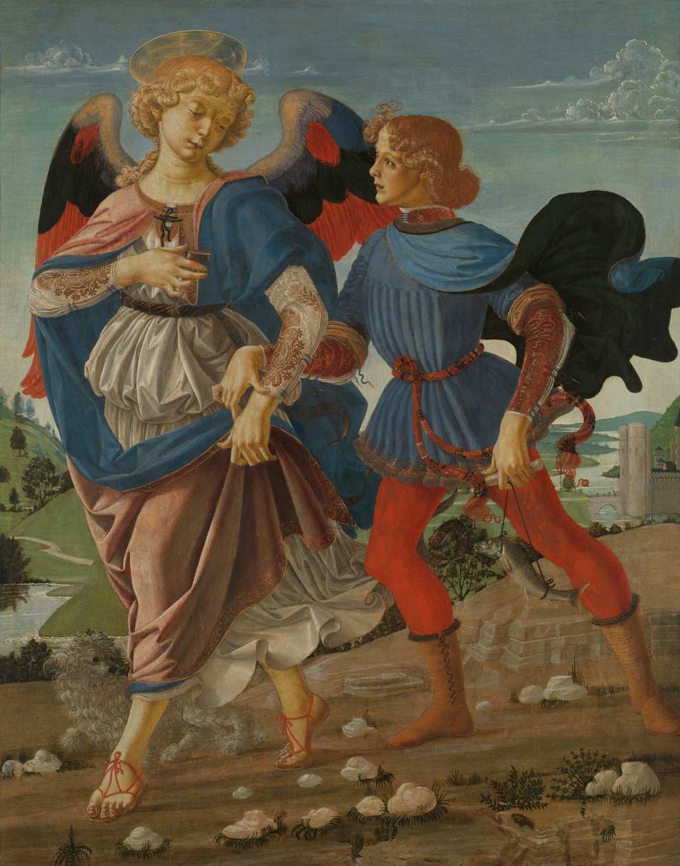 Tobias und der Engel von Workshop of Andrea del Verrocchio