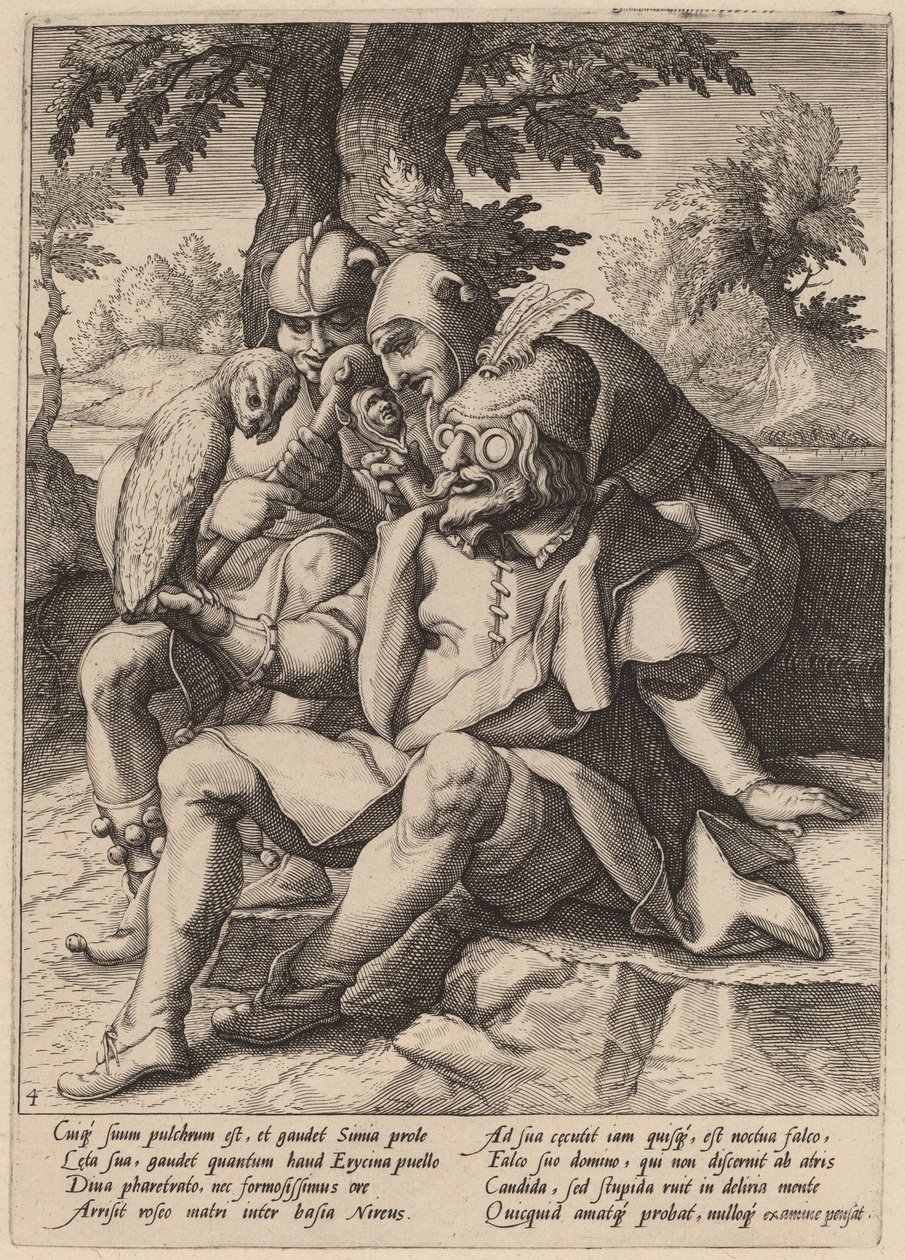 Die Weisheit der Narren von Workshop of Hendrick Goltzius, after Karel van Mander I