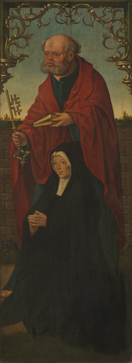 Heiliger Petrus und ein Spender (recto); Heiliger Thomas (verso) von Workshop of Jacob Cornelisz. van Oostsanen