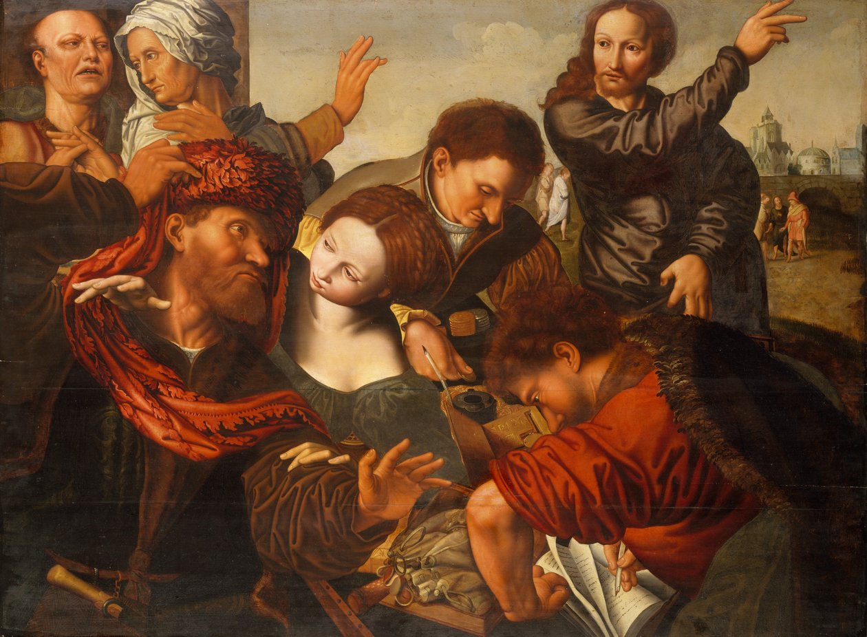 Die Berufung des Matthäus von Workshop of Jan Sanders van Hemessen