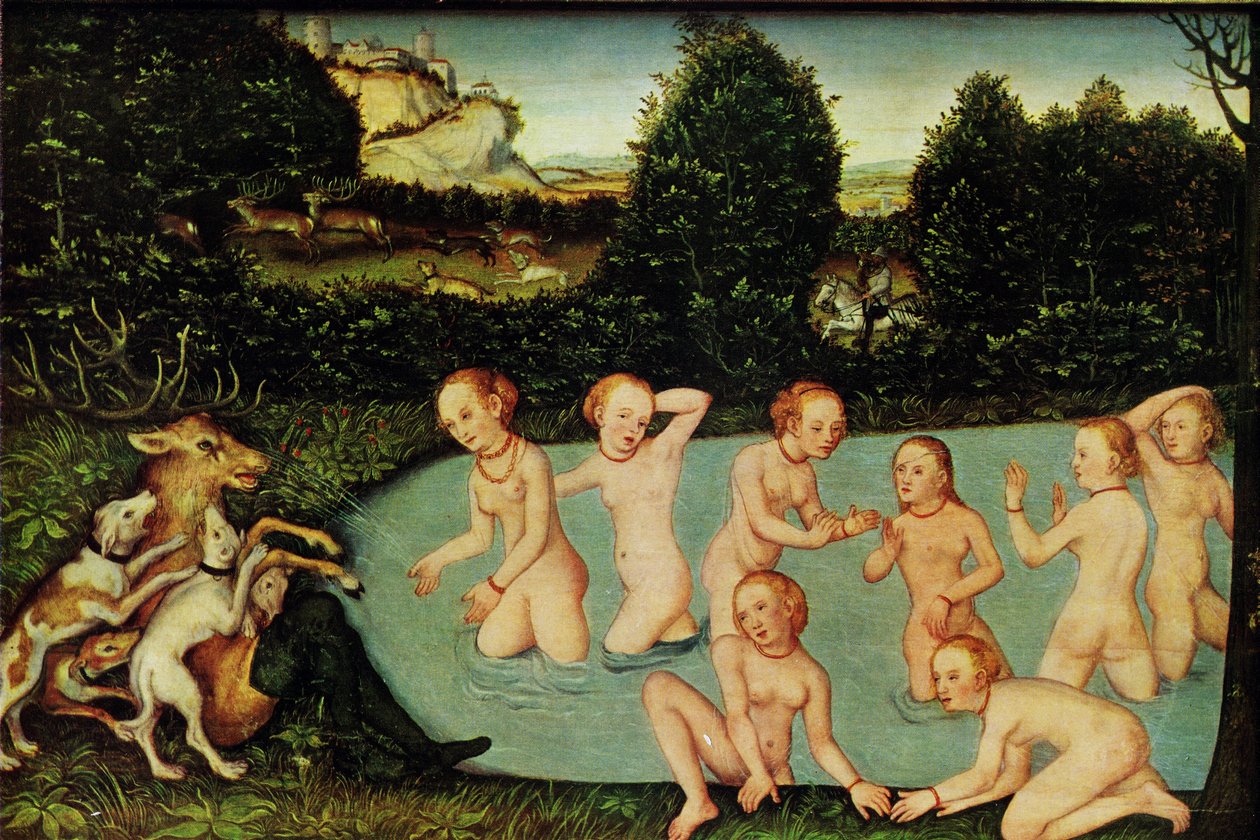 Diana und Aktäon von workshop of Lucas Cranach the Elder