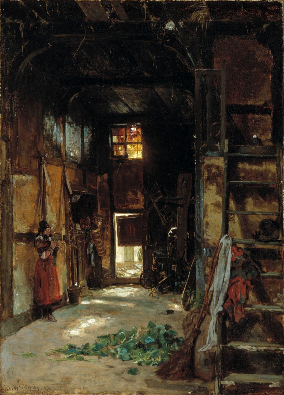 Innenraum eines westfälischen Bauernhauses von Worthington Whittredge