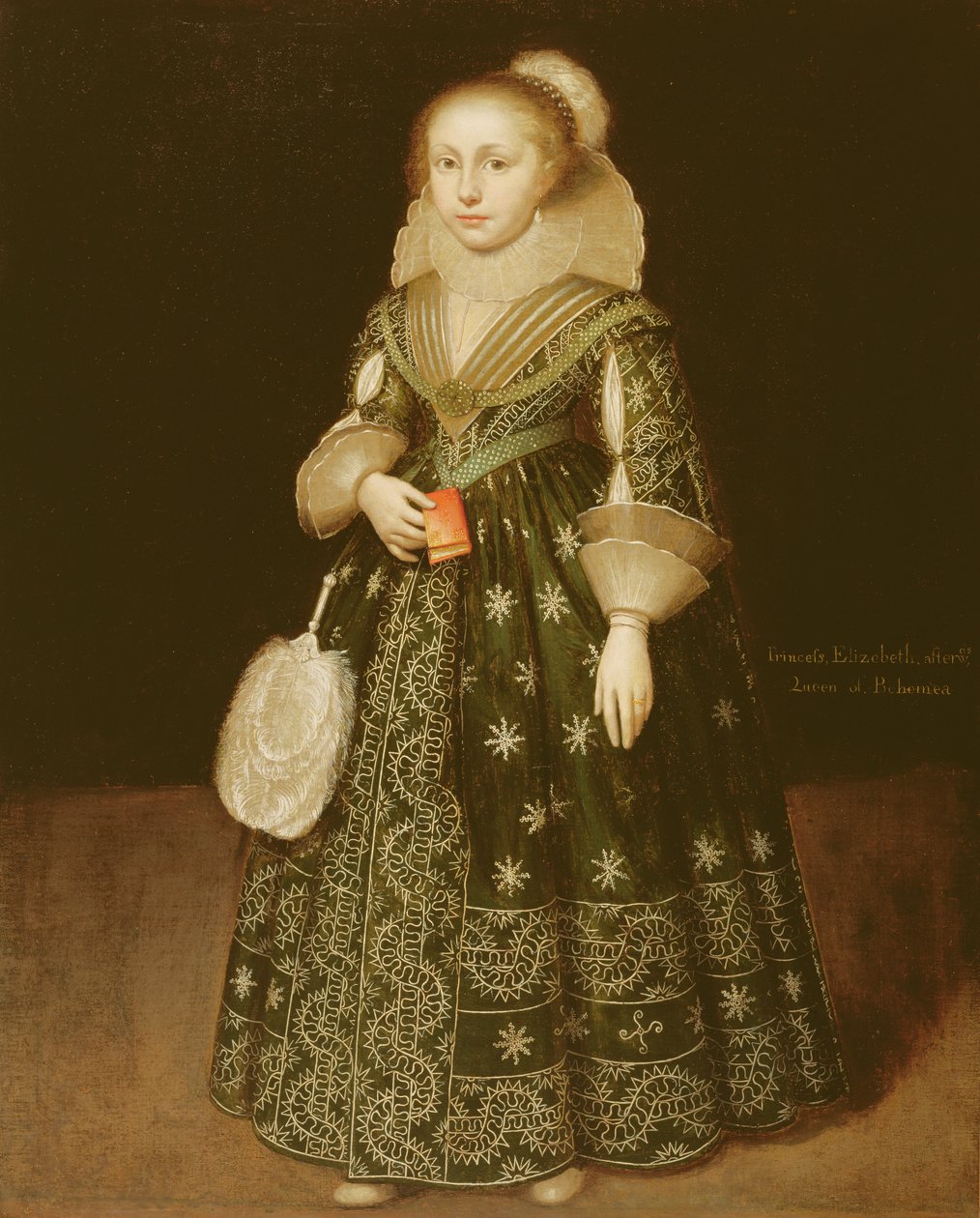 Porträt eines jungen Mädchens, traditionell gesagt, es sei Elisabeth, Königin von Böhmen (1596-1662) von Wybrand Simonsz. de Geest