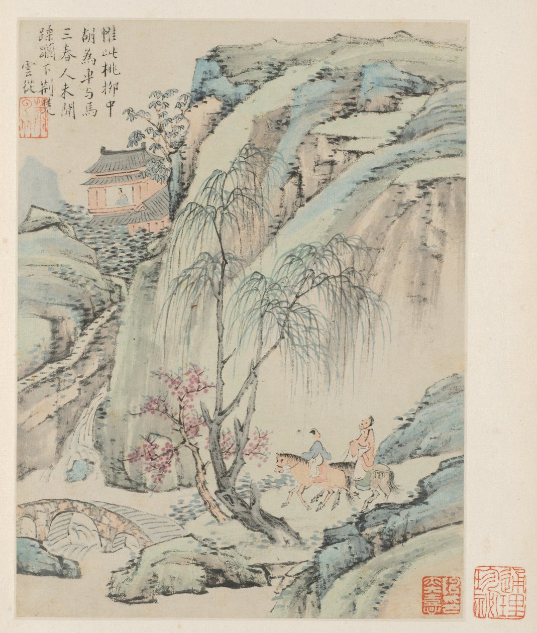 Album mit saisonalen Landschaften, Blatt B (vorheriges Blatt 1) von Xiao Yuncong