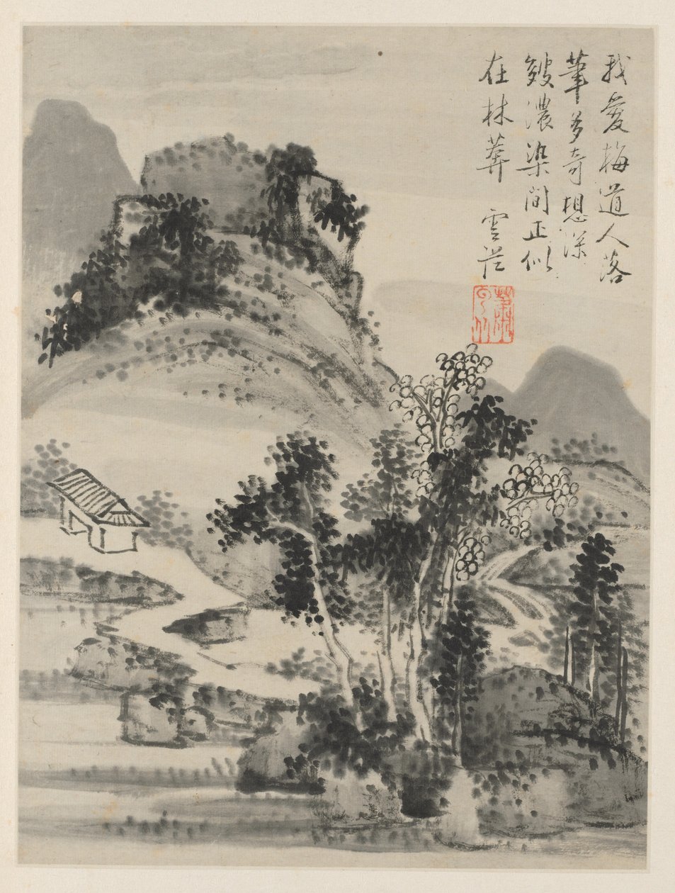 Album mit saisonalen Landschaften, Blatt D (vorheriges Blatt 2) von Xiao Yuncong