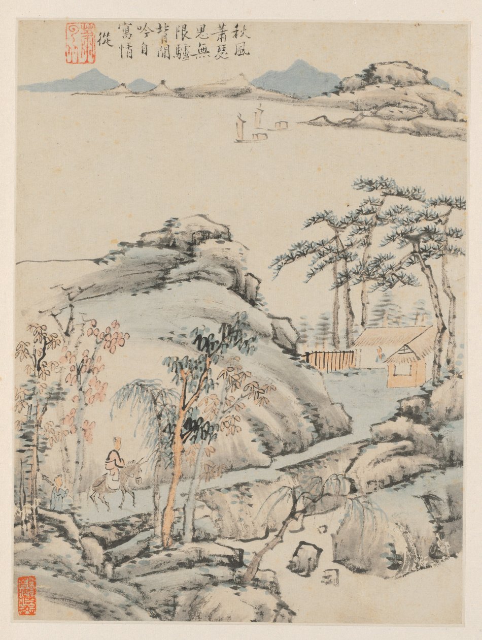 Album mit saisonalen Landschaften, Blatt F (vorheriges Blatt 5) von Xiao Yuncong