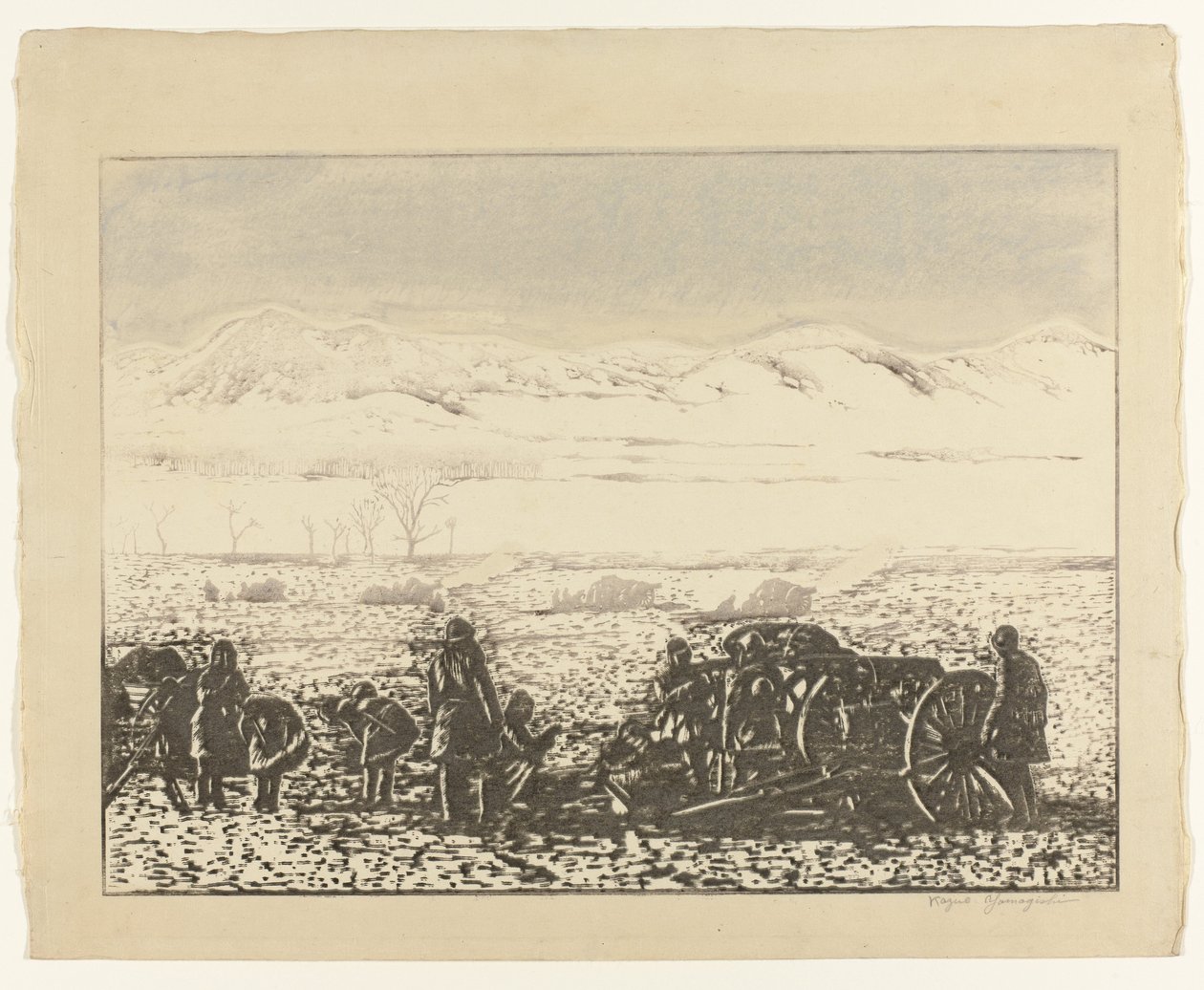 Krieglandschaft von Yamagishi Kazue (signed by artist)