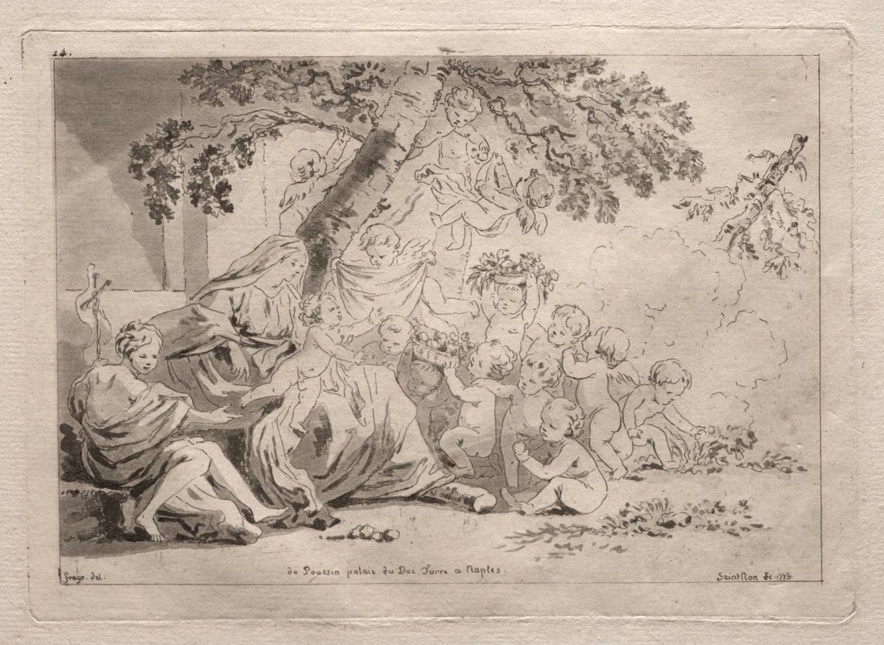 Heilige Familie mit Putti von Yamaguchi Sekkei