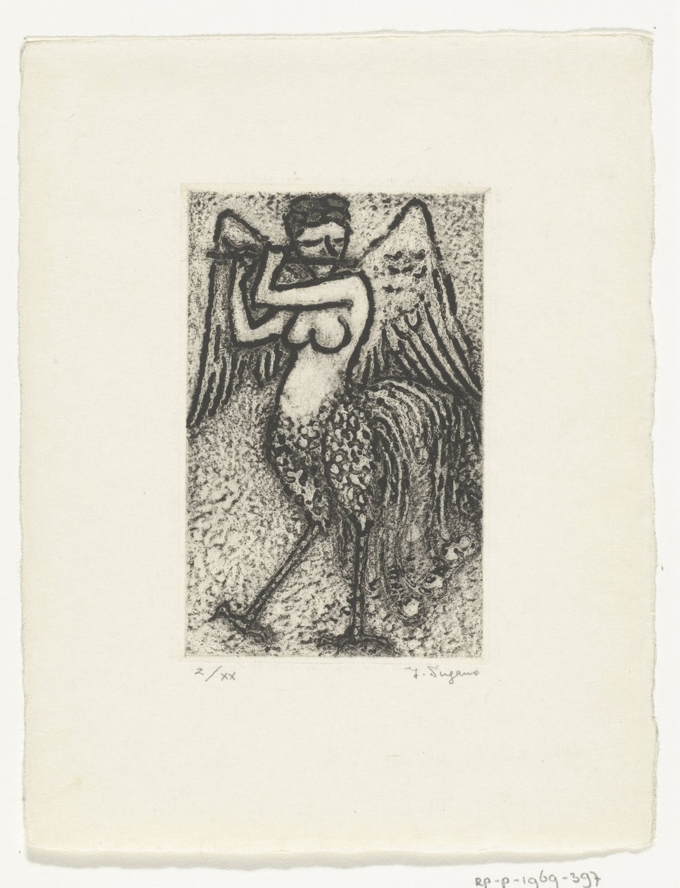 Flötenspielende Sirene von Yo Sugano (signed by artist)