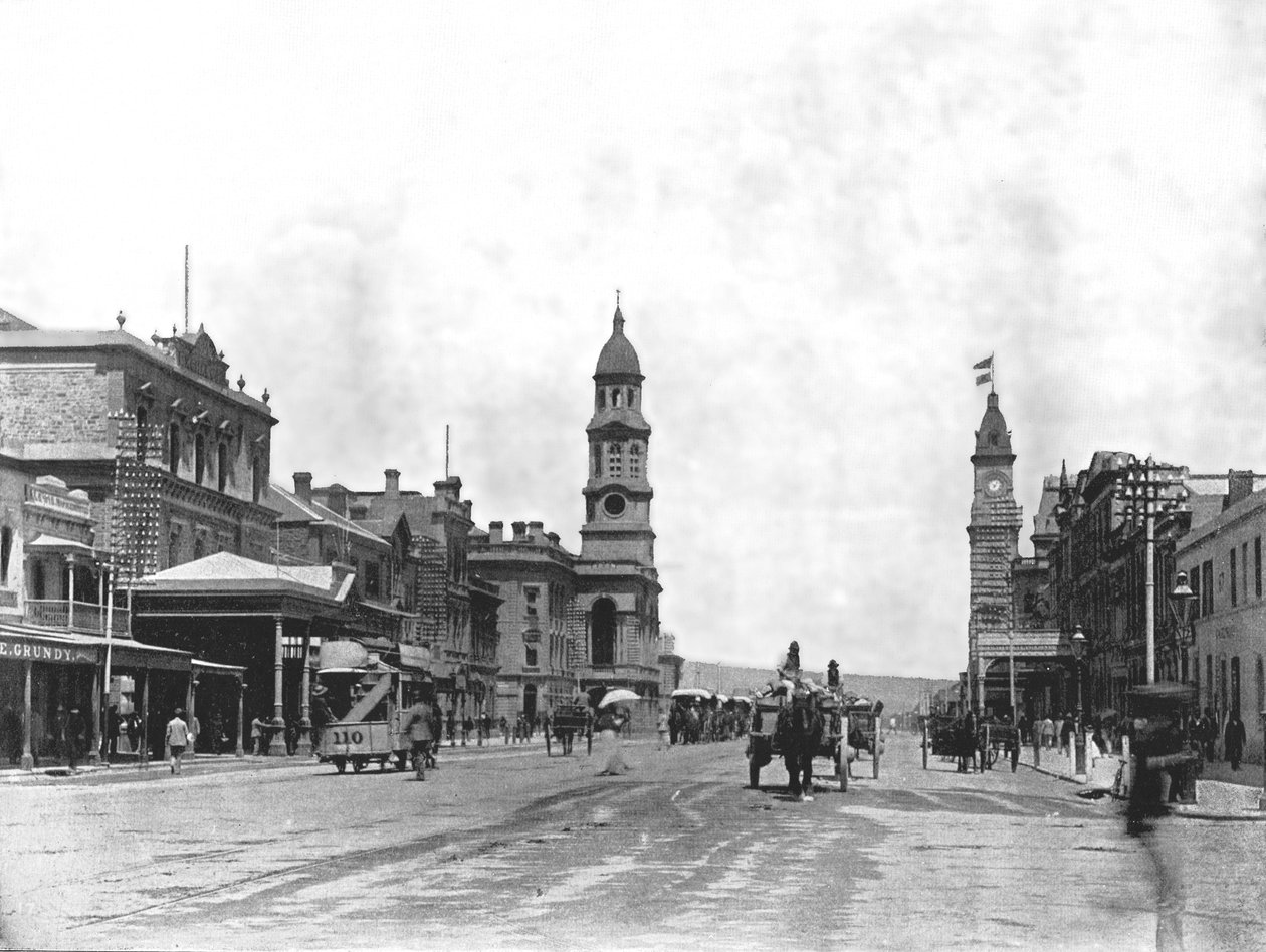 King William Street, Blick nach Süden, Adelaide, Australien von York and Son
