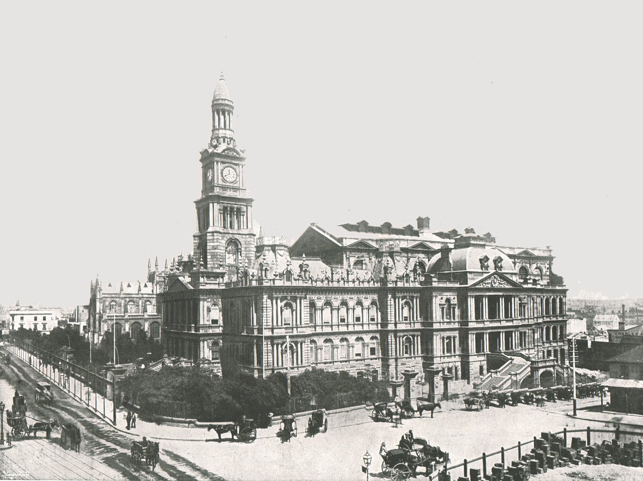 Das neue Rathaus, Sydney, Australien, 1895 von York and Son