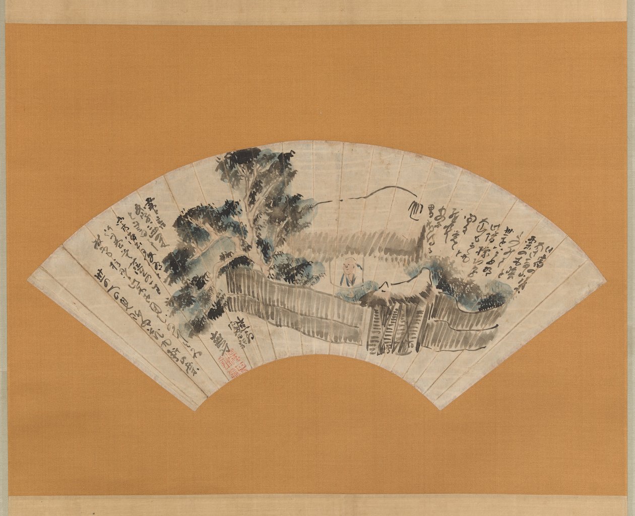 Szene aus Der schmale Weg in den tiefen Norden Oku no hosomichi, ca. 1780 von Yosa Buson