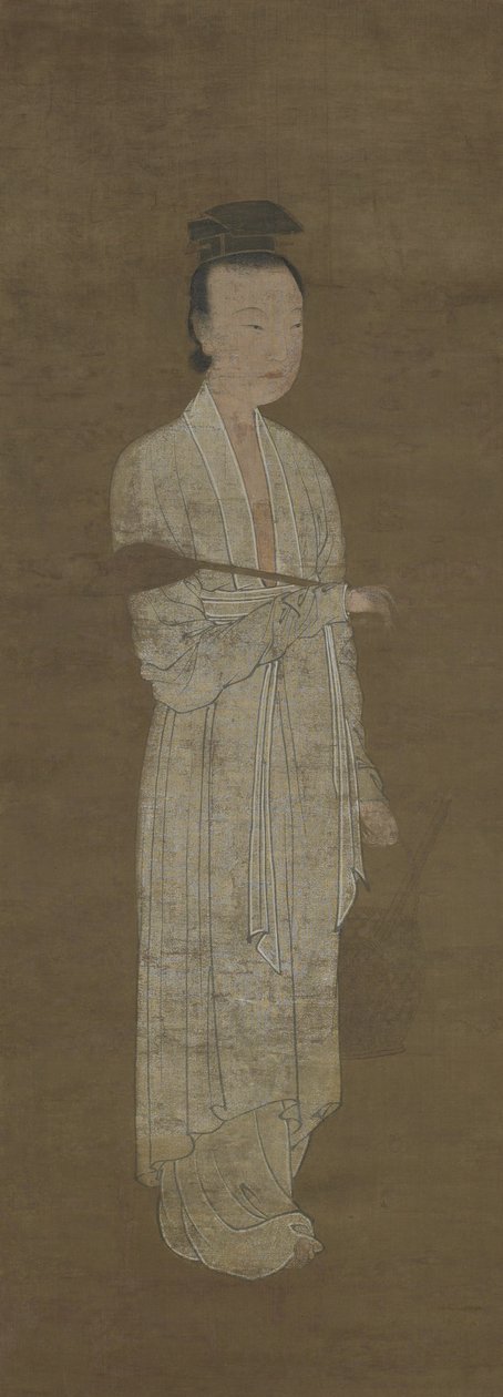 Porträt einer Frau in Weiß: Lu Meiniang von Yuan Dynasty Chinese School
