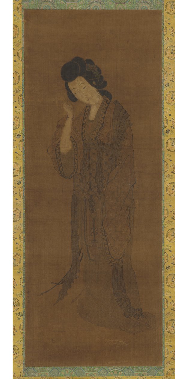 Die stehende Figur einer Frau, späte Ming- oder frühe Qing-Dynastie, 17. Jahrhundert von Yuan Qian