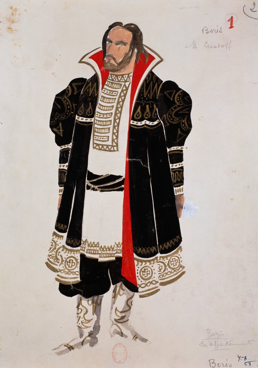 Kostüm für die Figur des Boris in Boris Godunov von Modest Mussorgsky von Yves Bonnat