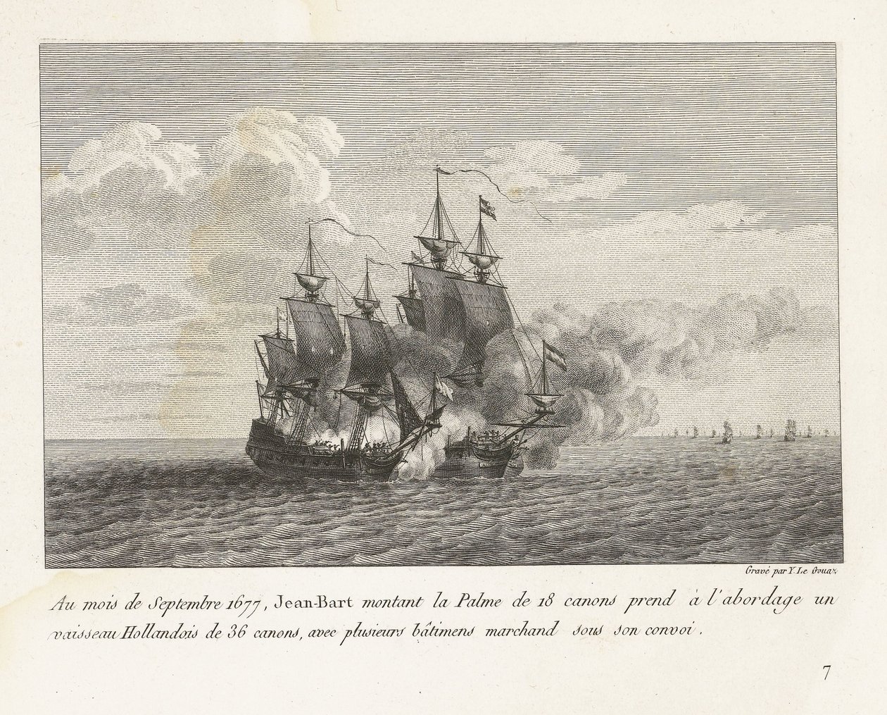 Jan Bart erobert eine holländische Fregatte, 1677 von Yves Marie Le Gouaz