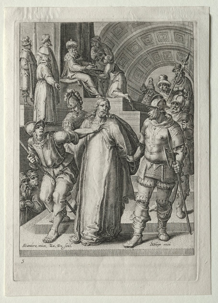 Passionszyklus: Christus vor Pilatus von Zacharias Dolendo