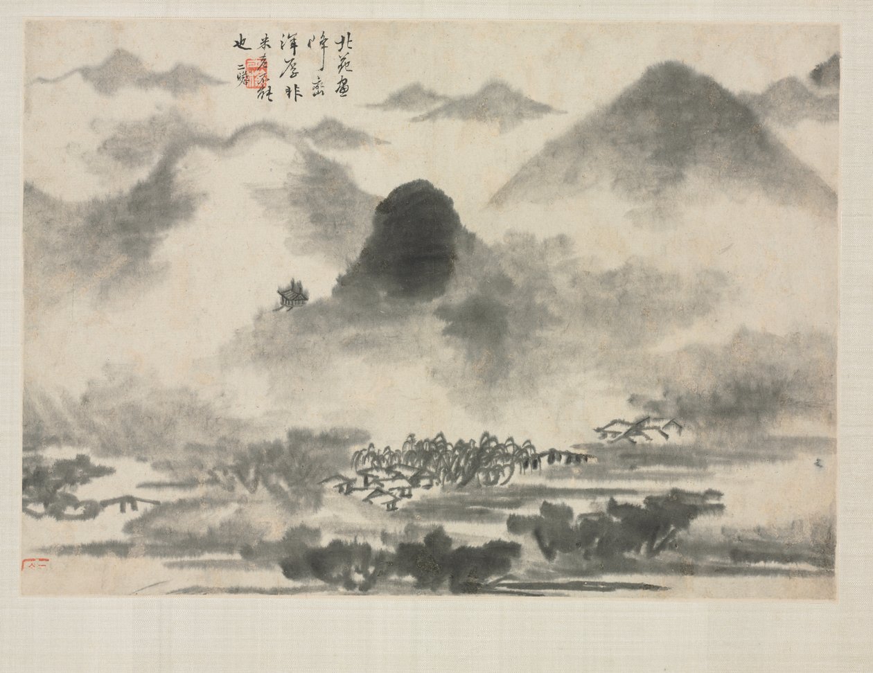 Landschaftsalbum in verschiedenen Stilen: Landschaft nach Mi Fei von Zha Shibiao