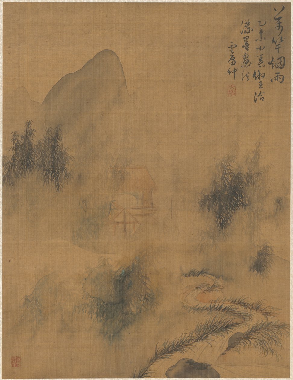 Zehntausend Bambusse im Nebel und Regen, 1775 von Zhai Dakun