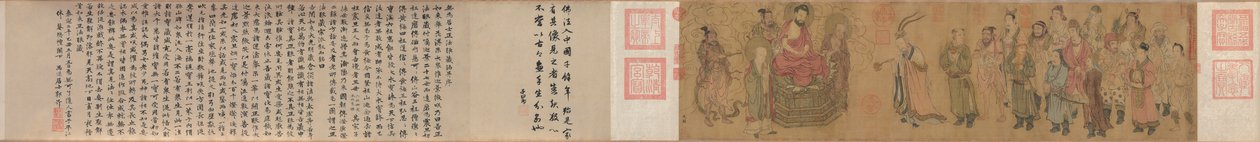Barbarische Könige verehren den Buddha von Zhao Guangfu
