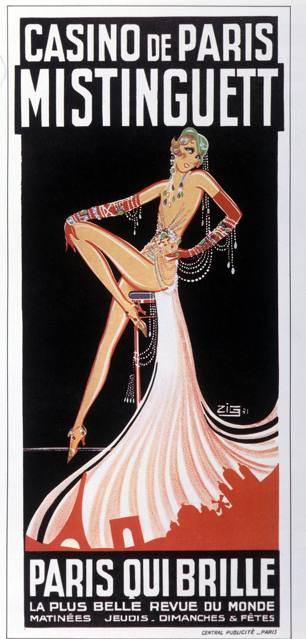 Plakat von Mistinguett im Casino de Paris von Zig. 1931 von Zig