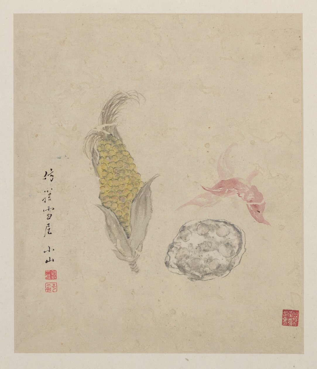 Mais, Lotuswurzel und Wasserkastanie von Zou Yigui