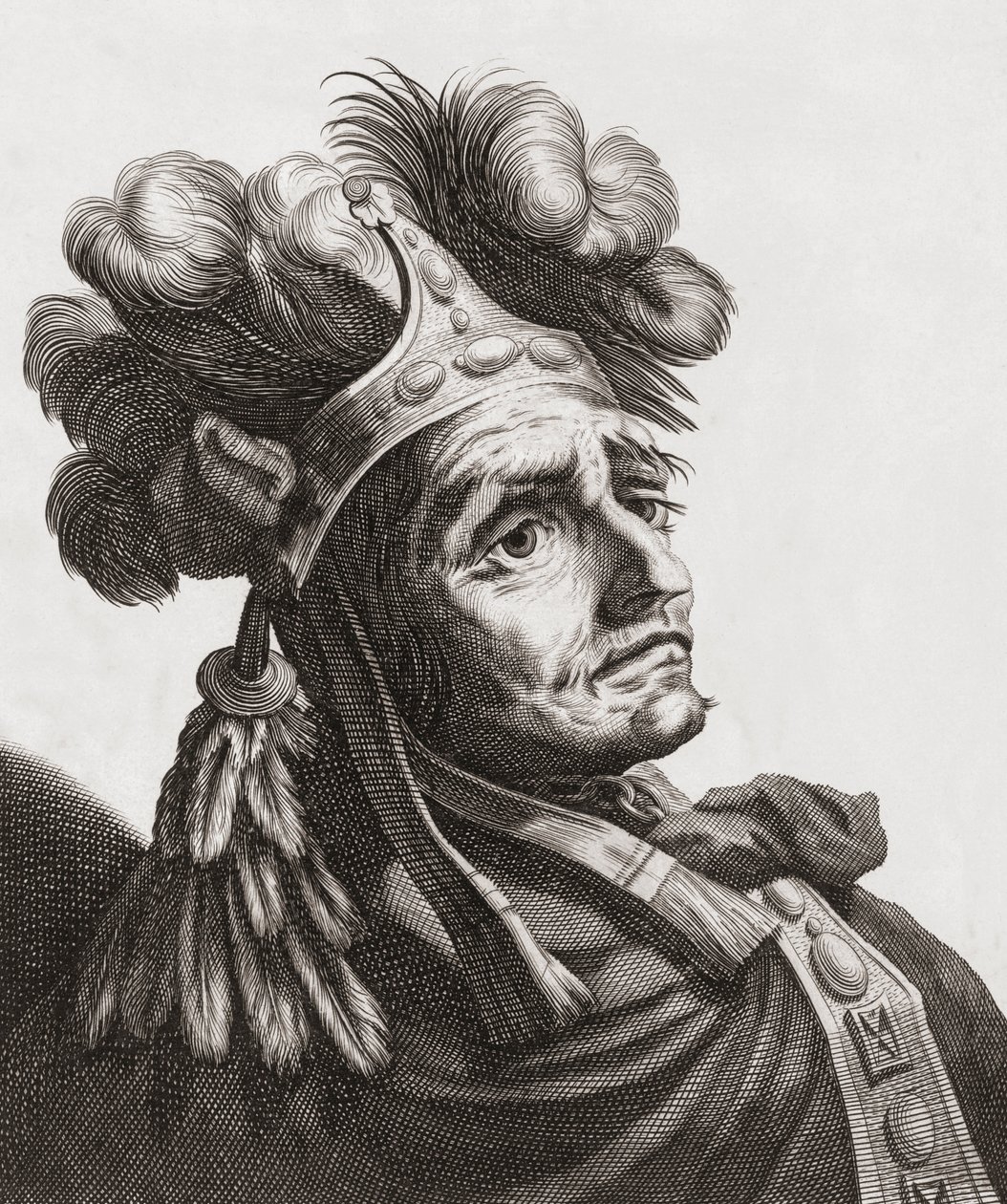 Atahualpa, letzter Kaiser der Inkas. Porträt von . .
