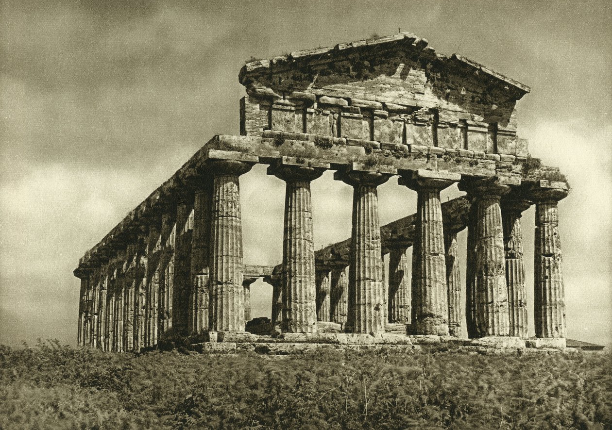 Ceres-Tempel in Paestum, erbaut 500 v. Chr. von Ferdinand Georg Waldmuller