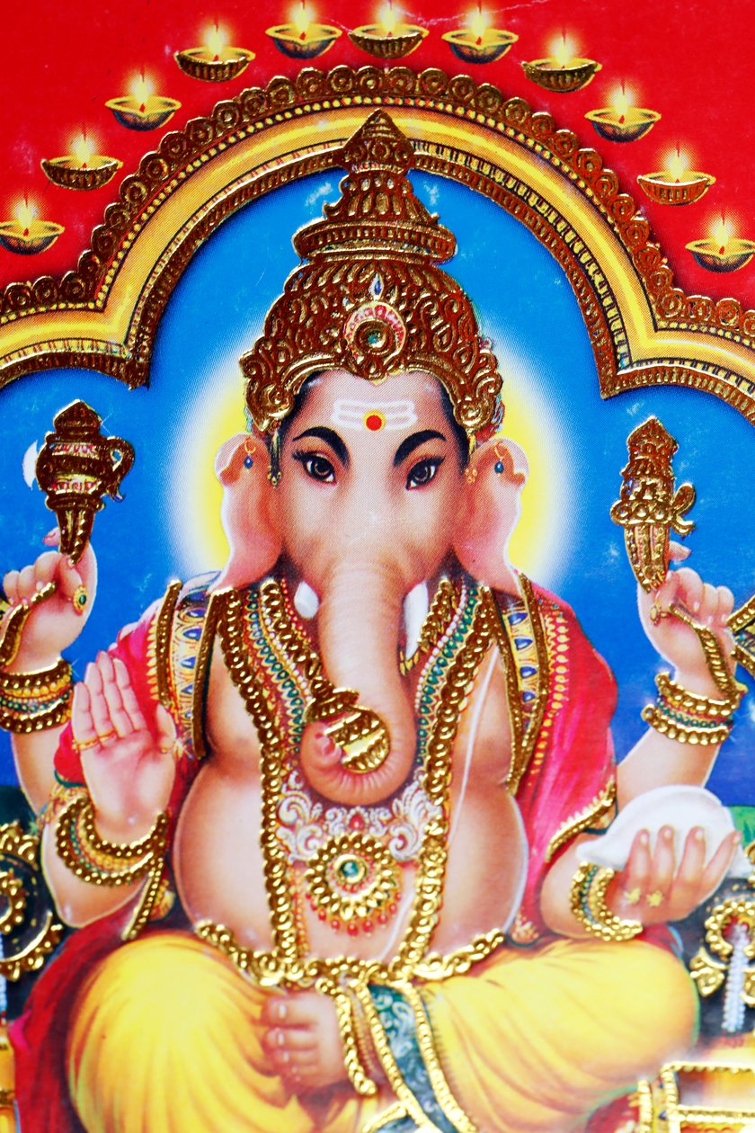 Ganesha oder Ganapati: der elefantenköpfige Hindu-Gott. von . .