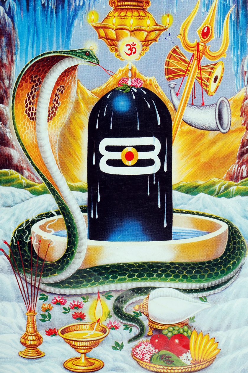Lingam repräsentiert den Phallus des hinduistischen Gottes Shiva von . .