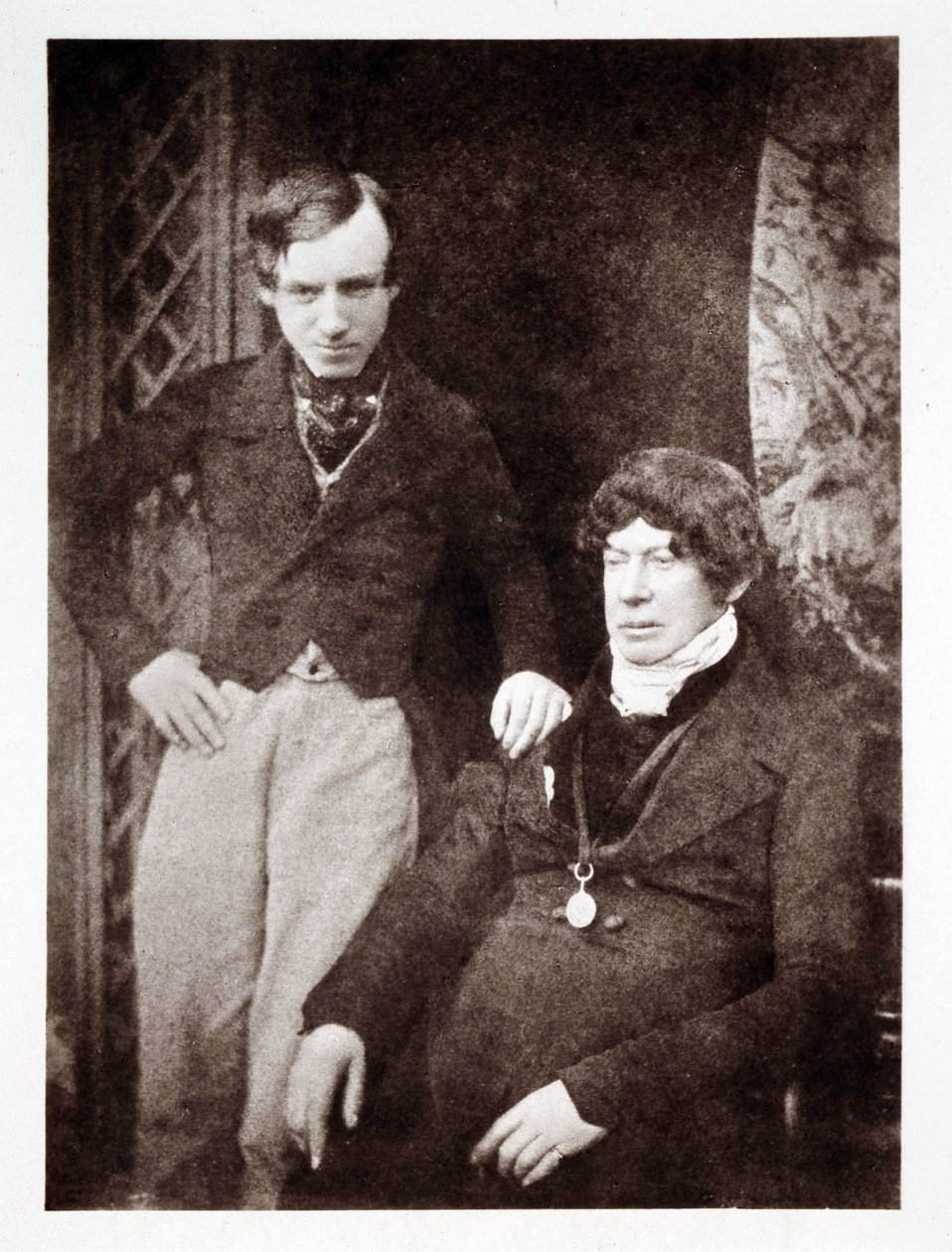 Porträts von Charles Kirkpatrick Sharpe (1781-1851), schottischer Antiquar und Künstler, mit einem unbekannten Kollegen von John Pardon