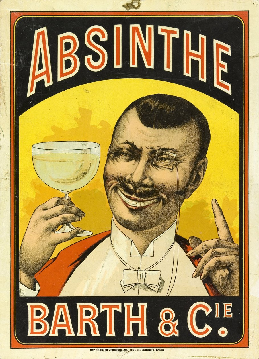 Werbung für Absinthe Barth & Cie, in Chalon sur Saone (Saone et Loire, Frankreich), um 1890 von Frederick (attr. to) Barnard