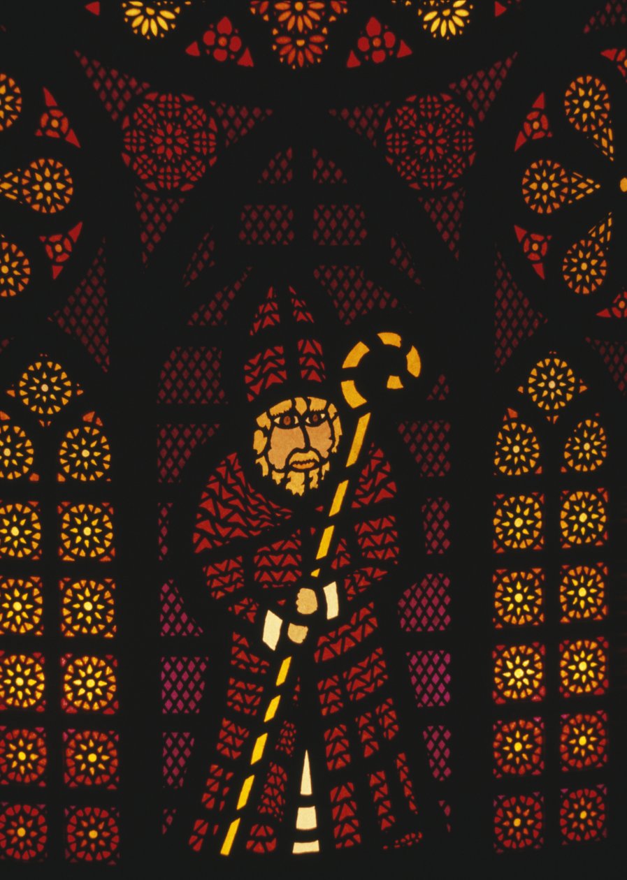 St. Nikolaus, Glasfenster in der Kirche von Küsnacht, Kanton Zürich, Schweiz von William Walcutt