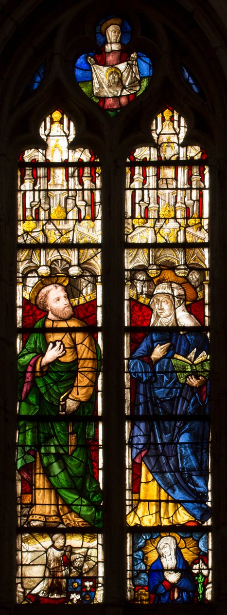 Buntglasfenster der Kathedrale von Saint Etienne de Sens von . .