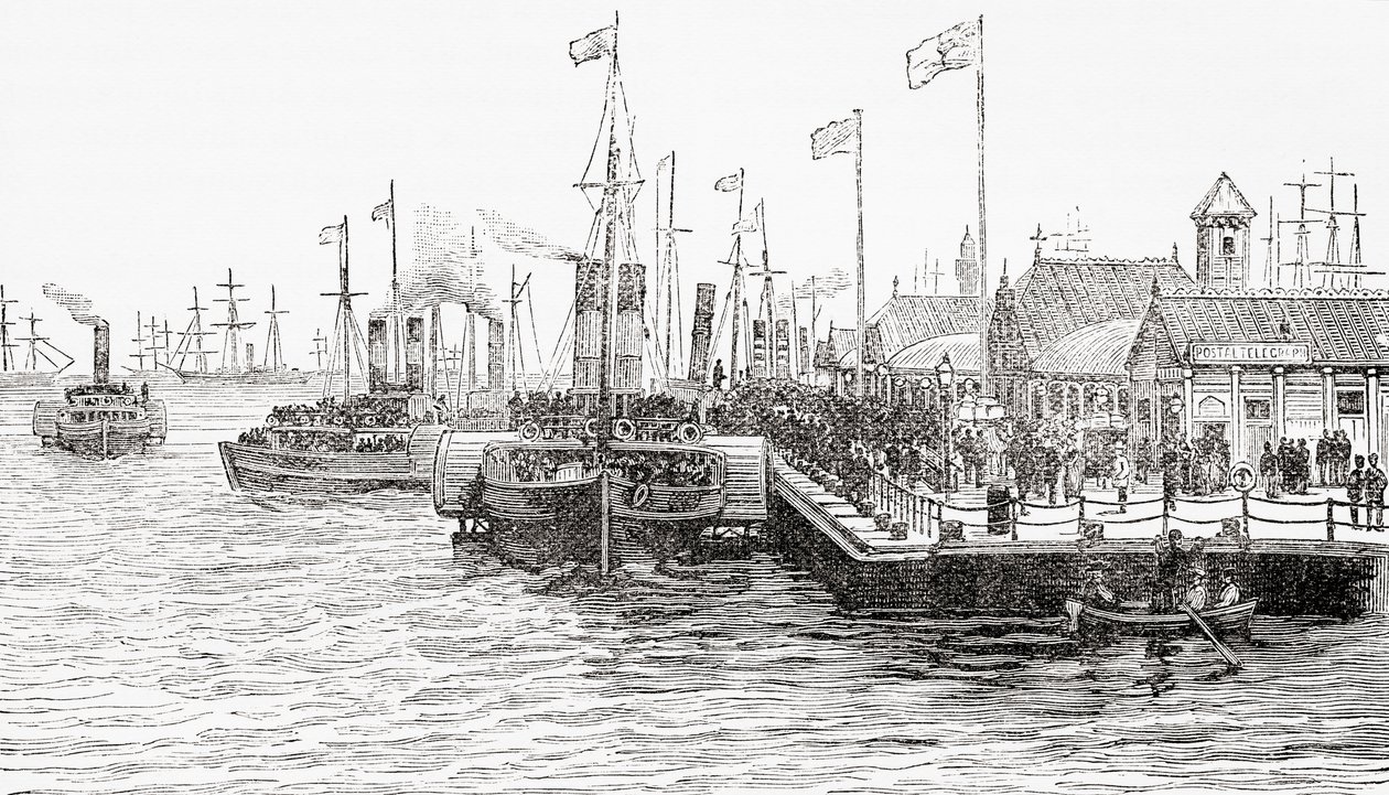 Die Landungsbrücke des Prinzen, Liverpool Dock, Liverpool, England von . .