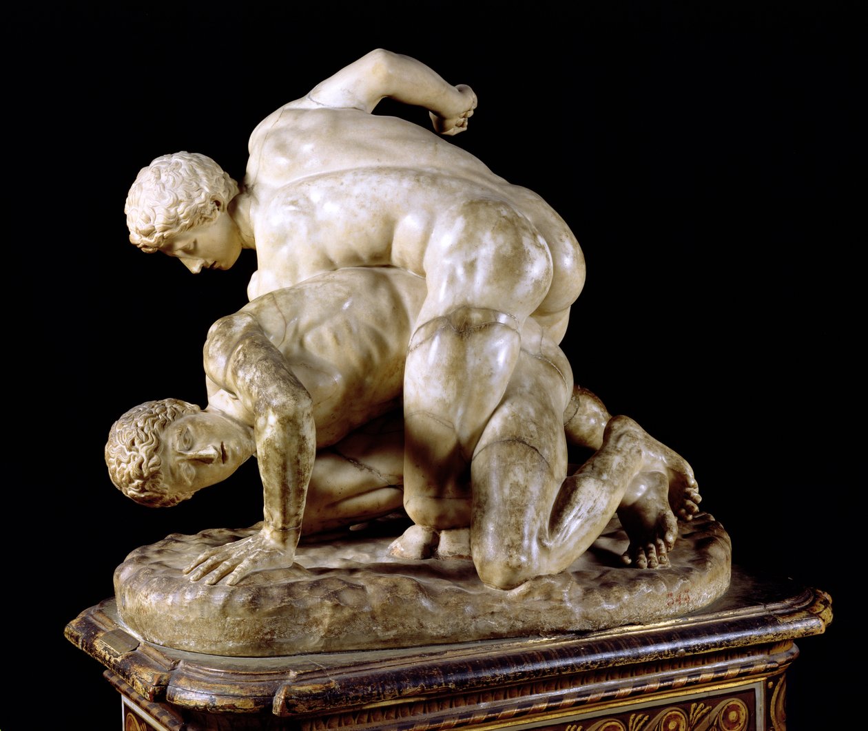 Der Ringer, Kopie einer griechischen Skulptur aus dem 3. Jahrhundert v. Chr. von Hippolyte Lalaise Devéria