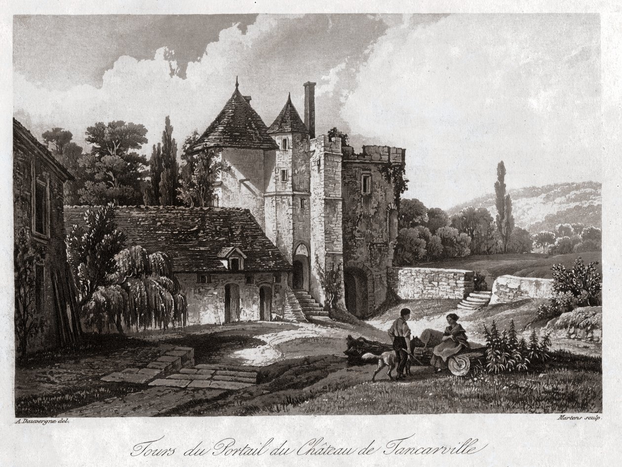 Das Schloss von Tancarville (Gravur) von . .