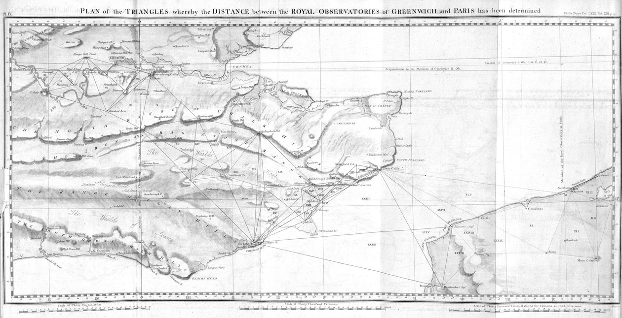 Dreieckiger Plan von Ferdinand Georg Waldmuller